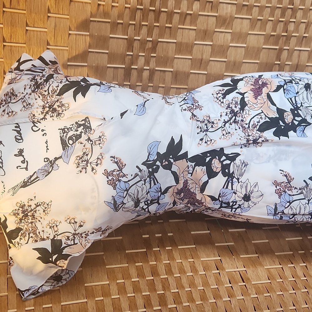 Miss Ord, Spring Summer Sheer lightweight Breathable Long Wrap Floral Maxi Dress - Picture 7 of 9